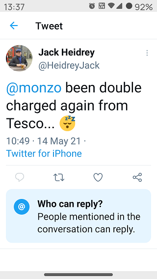 Monzo-Tesco-double-charge-issue-new-reports