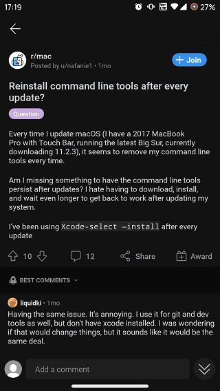 Reinstall-Xcode-Command-Line-Tools-after-every-macOS-Big-Sur-update