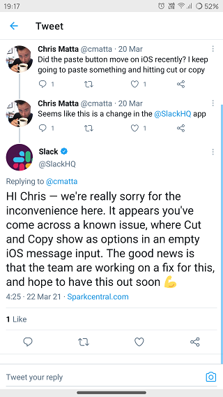 Slack-iOS-app-Cut-Copy-options-issue-old-acknowledgement
