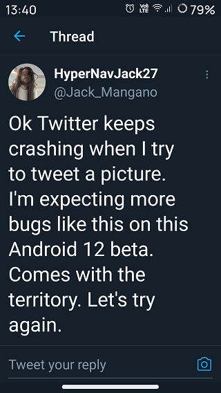 Twitter-crashing-Android-12-beta-1