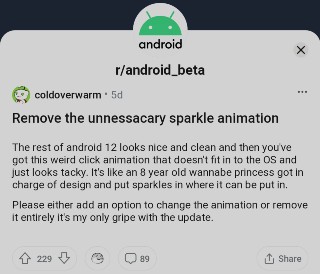 Updated] Do you think Android 12 beta 1 sparkles/stars animation is ugly or  ...