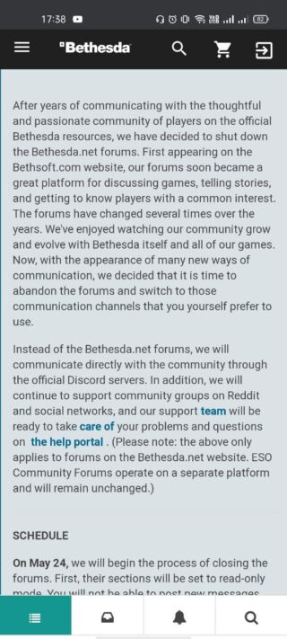 Bethesda is shuttering its official forums and moving to Discord