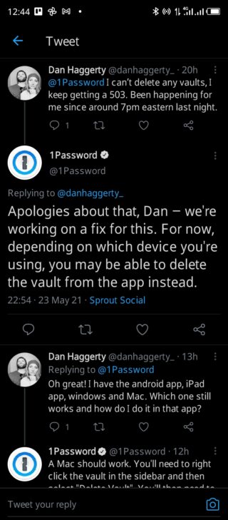 delete vault 1password