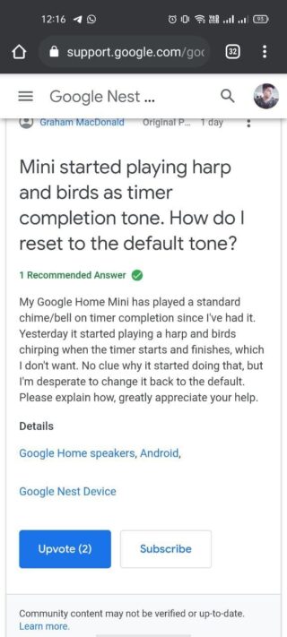 google-home-mini-alarm-timer-sound-changed