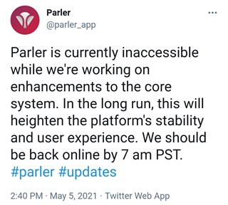 parler-not-working-acknowledged