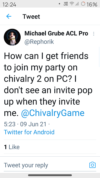 Chivalry-2-party-invite-system-not-working