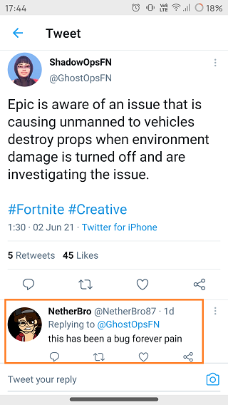 Fortnite-Creative-unmanned-vehicle-issue