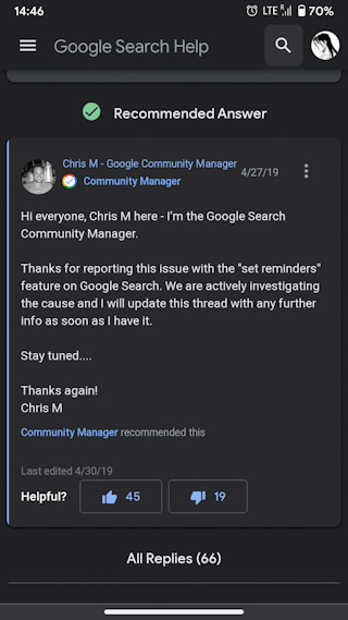 Google-Search-reminders-not-wrking-issue-under-investigation