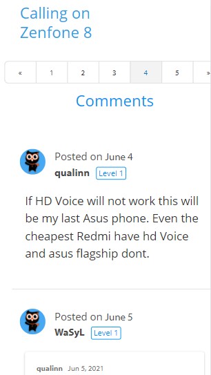 HD Voice complaint