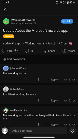 Microsoft-Rewards-Xbox-app-working-for-some-but-not-for-most