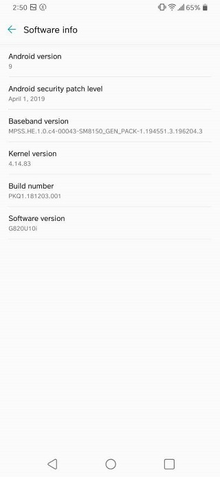 Sprint-unlocked-LG-G8-stuck-on-Android-Pie