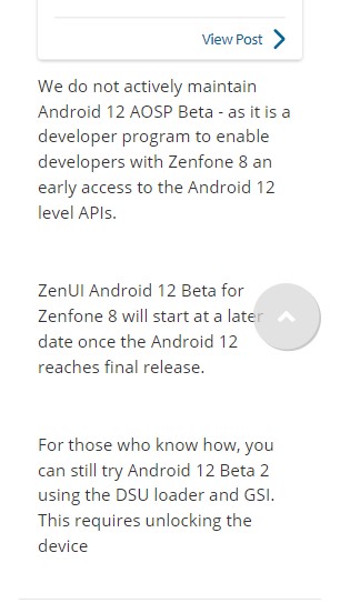 android 12 beta asus