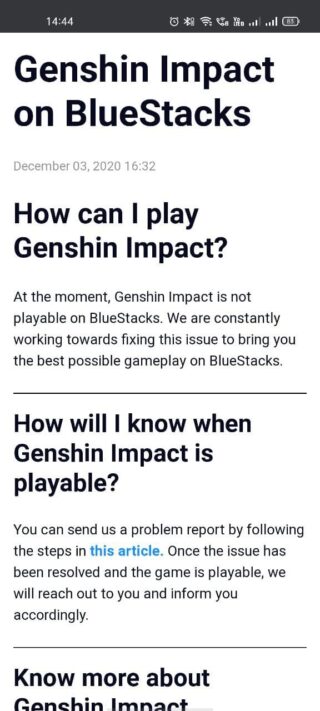 genshin impact bluestacks device not compatible