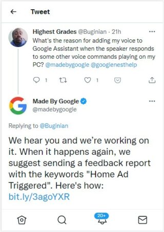 home ad triggered google assistant