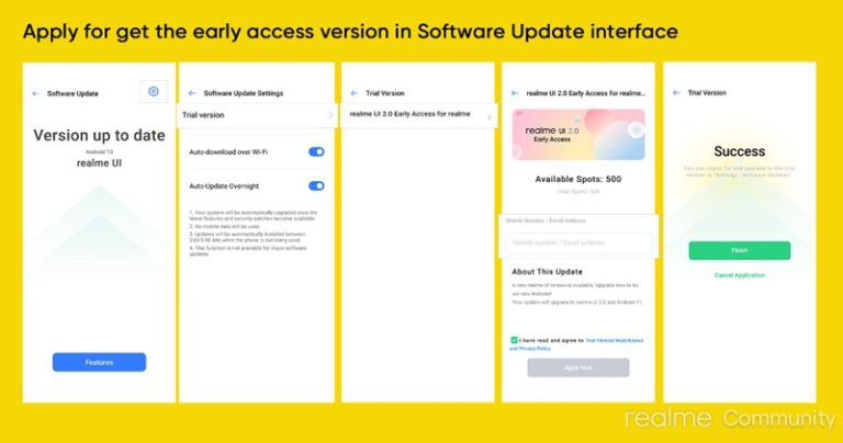 Realme 3 Pro Realme UI 2.0 (Android 11) update Early Access program