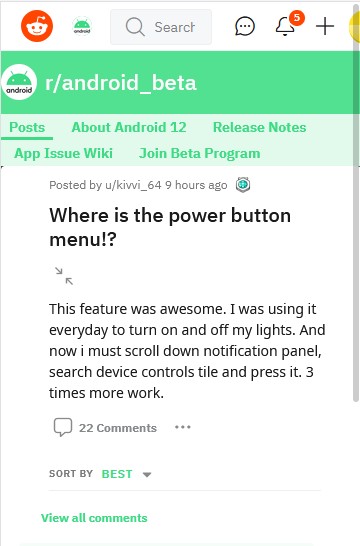 where is the power button menu