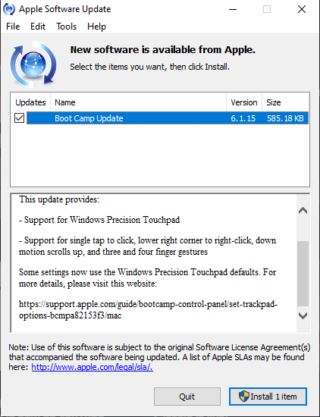 windows touchpad drivers apple support