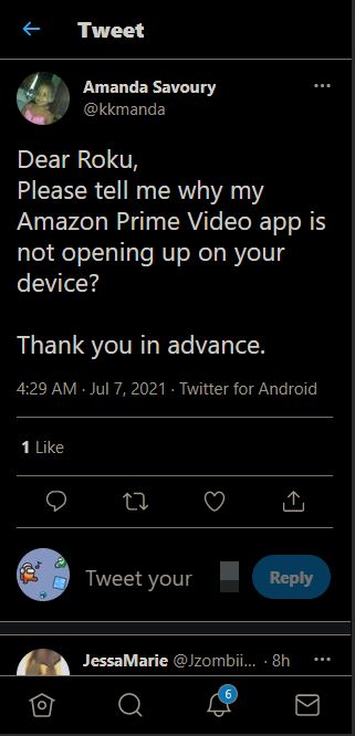 Amazon-Prime-app-Roku-not-working