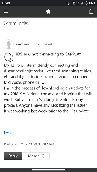 Apple-CarPlay-issue-after-iOS-14.6-update