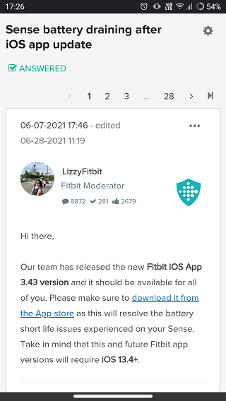 Fitbit-Sense-battery-drain-issue-fixed-in-latest-iOS-app-update