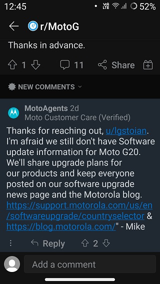 Motorola-moderator's-response