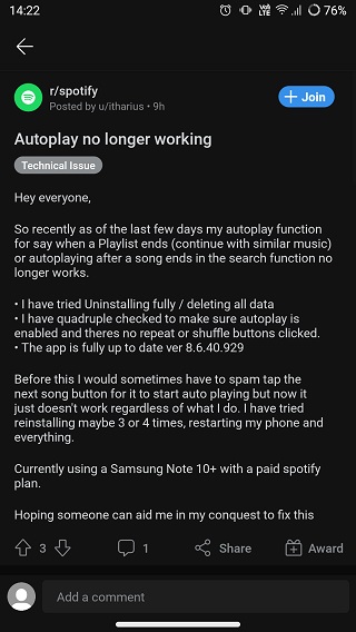 Dødelig faktum Besætte Spotify Autoplay not working on Android issue under investigation