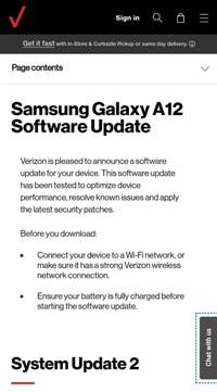 Verizon's galaxy A12 recieves Android 11 with OneUI 3.1