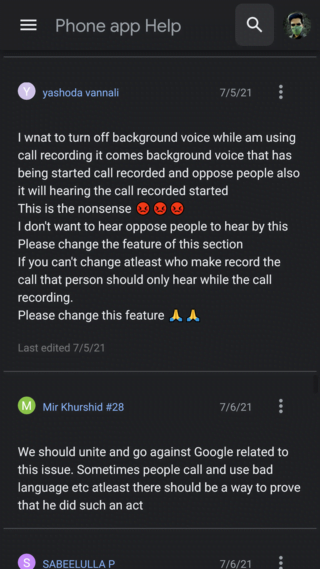 google-phone-call-recording-complaint