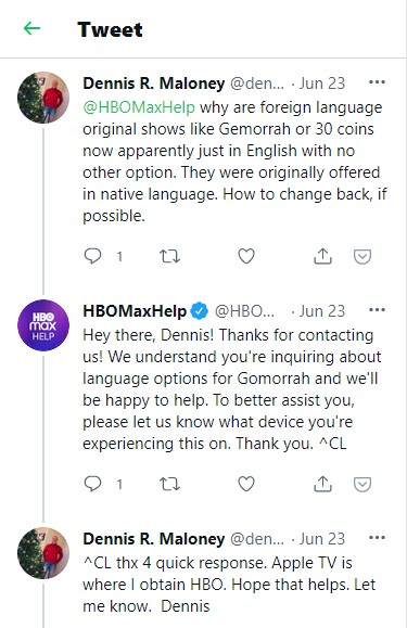 hbo max issue