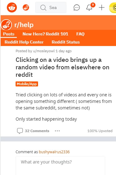 reddit ios video issue