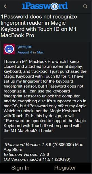1Password-touch-id-magic-keyboard-not-working-issue