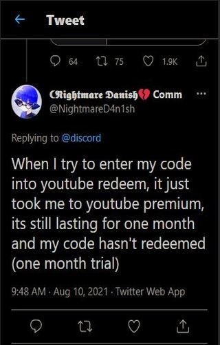 Discord-Nitro-YouTube-Premium-Twitter-code-not-working