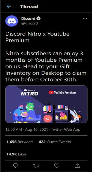 Discord-Nitro-YouTube-Premium-Twitter