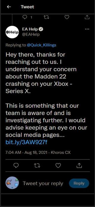 GamerCityNews EA-Madden-22-crashing-issue-ack-1 [Madden 23 crashing] Madden 22 crashing issue gets acknowledged 