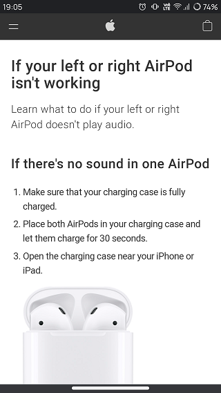 One-AirPod-won't-connect-low-volume-issues-official-fixes