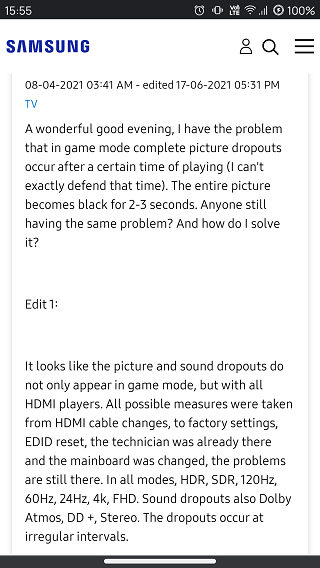Samsung-picture-and-sound-dropout-issues