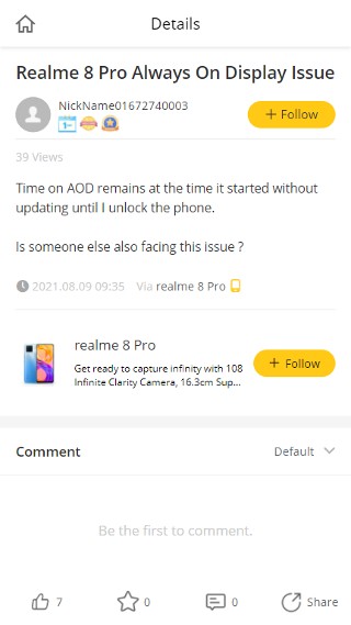 realme-8-pro-aod-time-stuck-issue