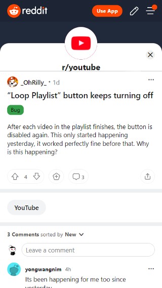 Youtube Looking Into Loop Playlist Button Not Working On Website