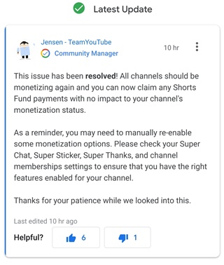 youtube-short-fund-claim-issue