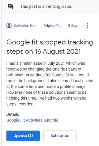 Gå forud skive en sælger Google Fit is not tracking steps properly on OnePlus devices