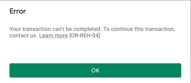 Google aware of Play Store “Couldn't complete your transaction, Gift cards  can only be used in the country they were purchased” error : r/Android