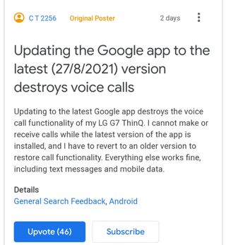 Google-app-update-v12.33.13-breaks-voice-call-function-on-LG-phones