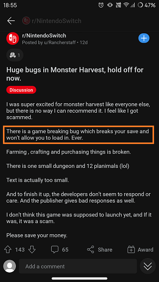 Monster-Harvest-save-not-loading