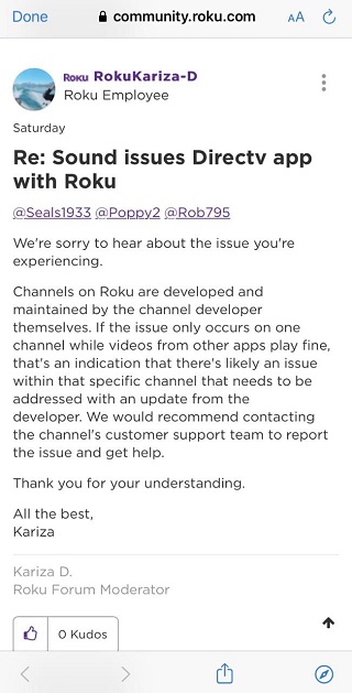Roku-DirecTV-app-issue