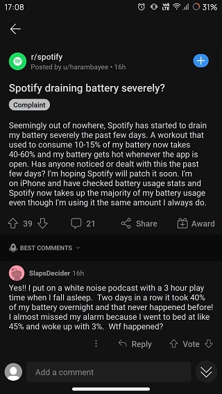 Spotify-draining-battery-on-iPhone