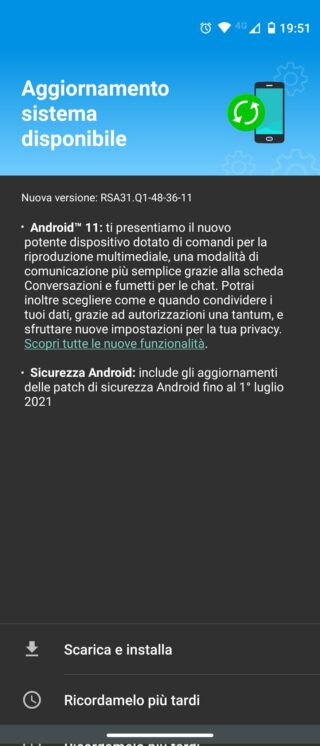 moto one action android 11 italy