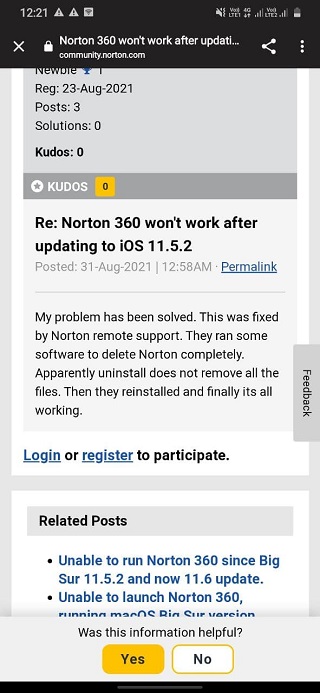 norton antivirus mac problems