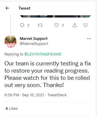 reading progress fix in the works