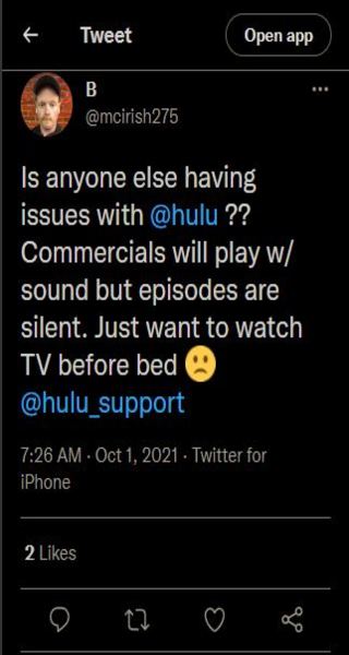 Hulu-no-audio-bug