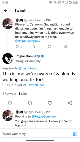 Rogue-Company-Cannon-Gatling-Gun-bug-acknowledgement